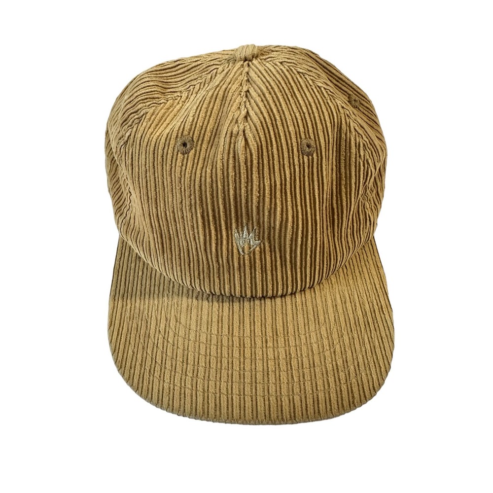 Afends Khaki Embroidered Logo Corduroy Adjustable Hat Cap